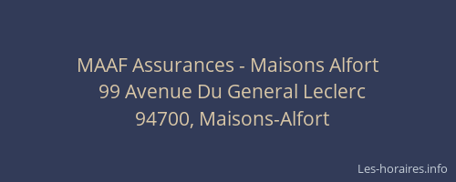 MAAF Assurances - Maisons Alfort
