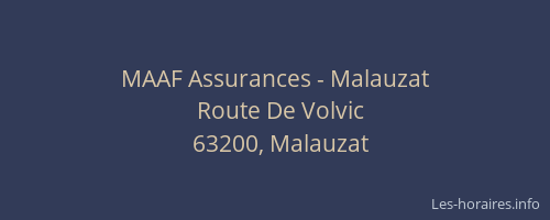 MAAF Assurances - Malauzat