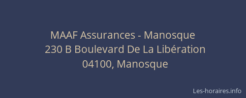 MAAF Assurances - Manosque