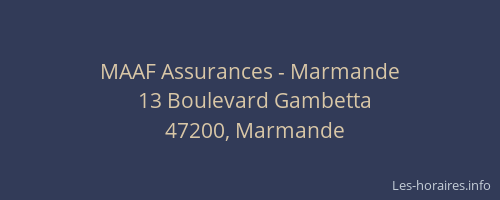 MAAF Assurances - Marmande