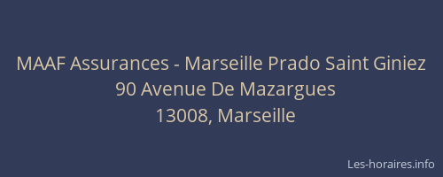 MAAF Assurances - Marseille Prado Saint Giniez