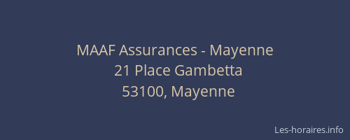 MAAF Assurances - Mayenne