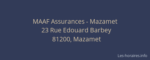 MAAF Assurances - Mazamet