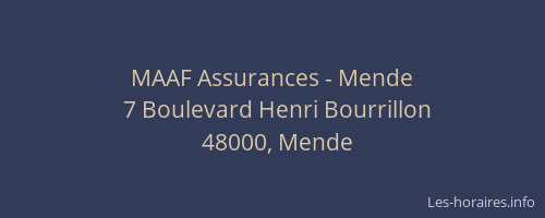 MAAF Assurances - Mende