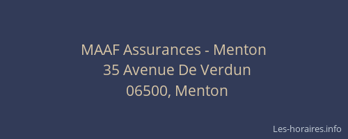 MAAF Assurances - Menton