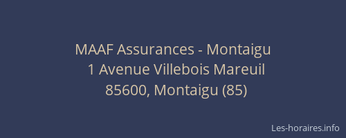 MAAF Assurances - Montaigu