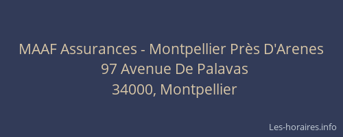 MAAF Assurances - Montpellier Près D'Arenes