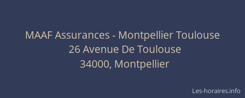 MAAF Assurances - Montpellier Toulouse