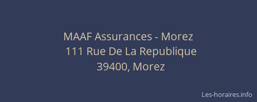 MAAF Assurances - Morez