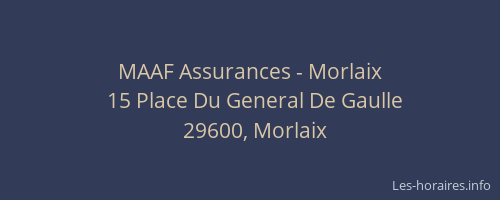MAAF Assurances - Morlaix