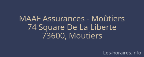 MAAF Assurances - Moûtiers