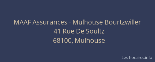 MAAF Assurances - Mulhouse Bourtzwiller