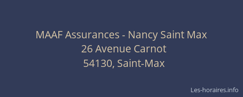 MAAF Assurances - Nancy Saint Max