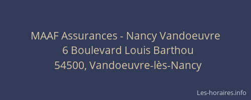 MAAF Assurances - Nancy Vandoeuvre