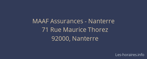 MAAF Assurances - Nanterre