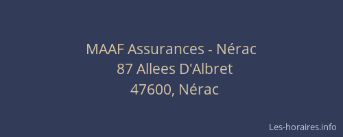 MAAF Assurances - Nérac