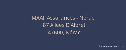 MAAF Assurances - N&eacute;rac