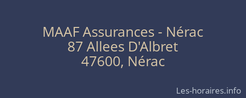 MAAF Assurances - Nérac