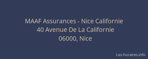 MAAF Assurances - Nice Californie