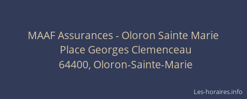 MAAF Assurances - Oloron Sainte Marie