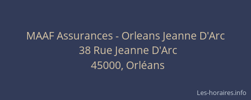 MAAF Assurances - Orleans Jeanne D'Arc