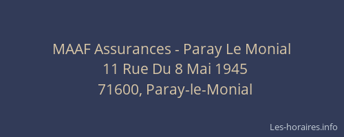 MAAF Assurances - Paray Le Monial