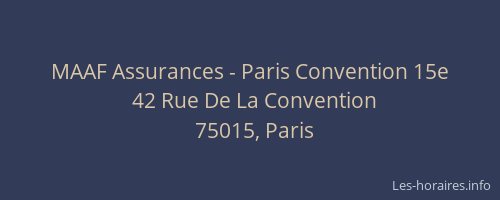 MAAF Assurances - Paris Convention 15e