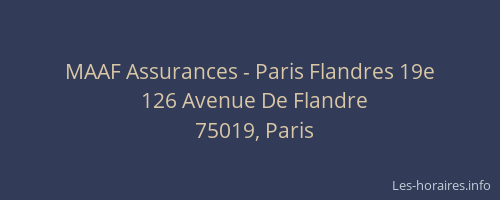 MAAF Assurances - Paris Flandres 19e