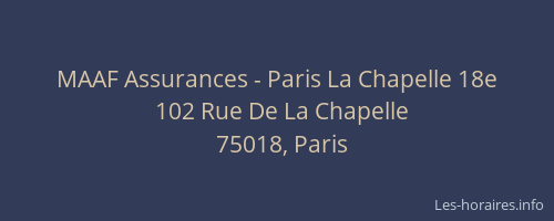 MAAF Assurances - Paris La Chapelle 18e