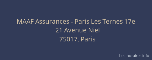MAAF Assurances - Paris Les Ternes 17e