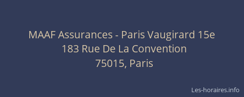 MAAF Assurances - Paris Vaugirard 15e