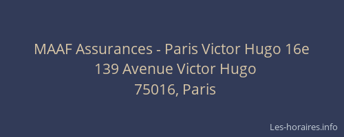 MAAF Assurances - Paris Victor Hugo 16e