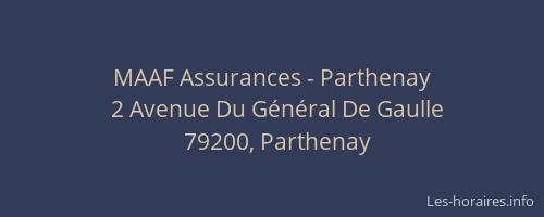 MAAF Assurances - Parthenay