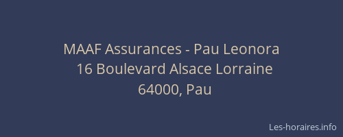 MAAF Assurances - Pau Leonora