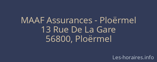 MAAF Assurances - Ploërmel