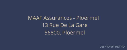 MAAF Assurances - Plo&euml;rmel