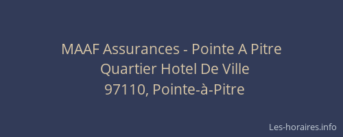 MAAF Assurances - Pointe A Pitre