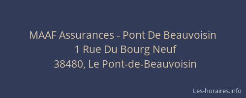 MAAF Assurances - Pont De Beauvoisin