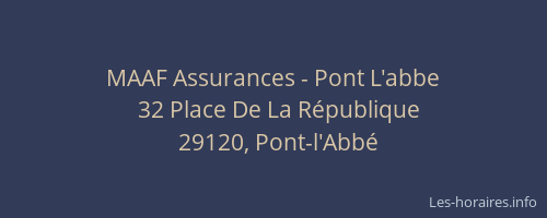MAAF Assurances - Pont L'abbe