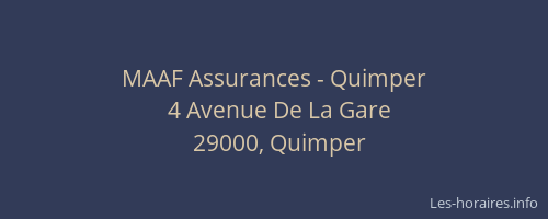 MAAF Assurances - Quimper
