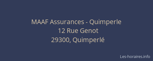 MAAF Assurances - Quimperle