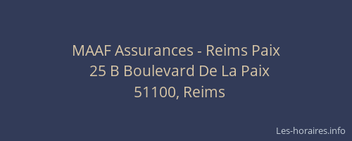 MAAF Assurances - Reims Paix