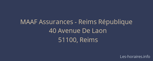 MAAF Assurances - Reims République