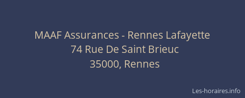 MAAF Assurances - Rennes Lafayette