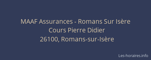MAAF Assurances - Romans Sur Is&egrave;re