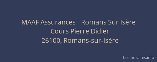 MAAF Assurances - Romans Sur Isère