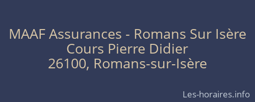 MAAF Assurances - Romans Sur Isère