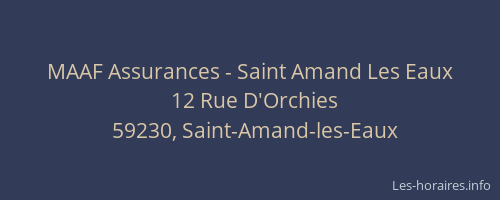MAAF Assurances - Saint Amand Les Eaux