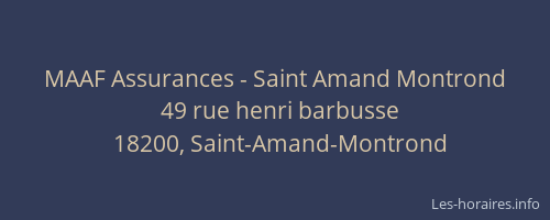 MAAF Assurances - Saint Amand Montrond