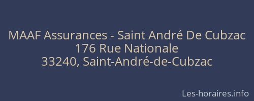 MAAF Assurances - Saint André De Cubzac